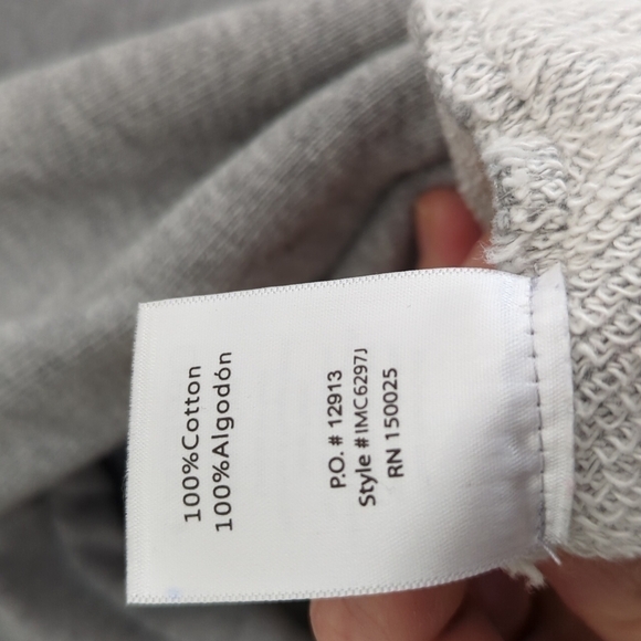 Emery Park Gray Button Down Sweatshirt Jacket Shacket Slightly Cropped Medium - Picture 13 of 14